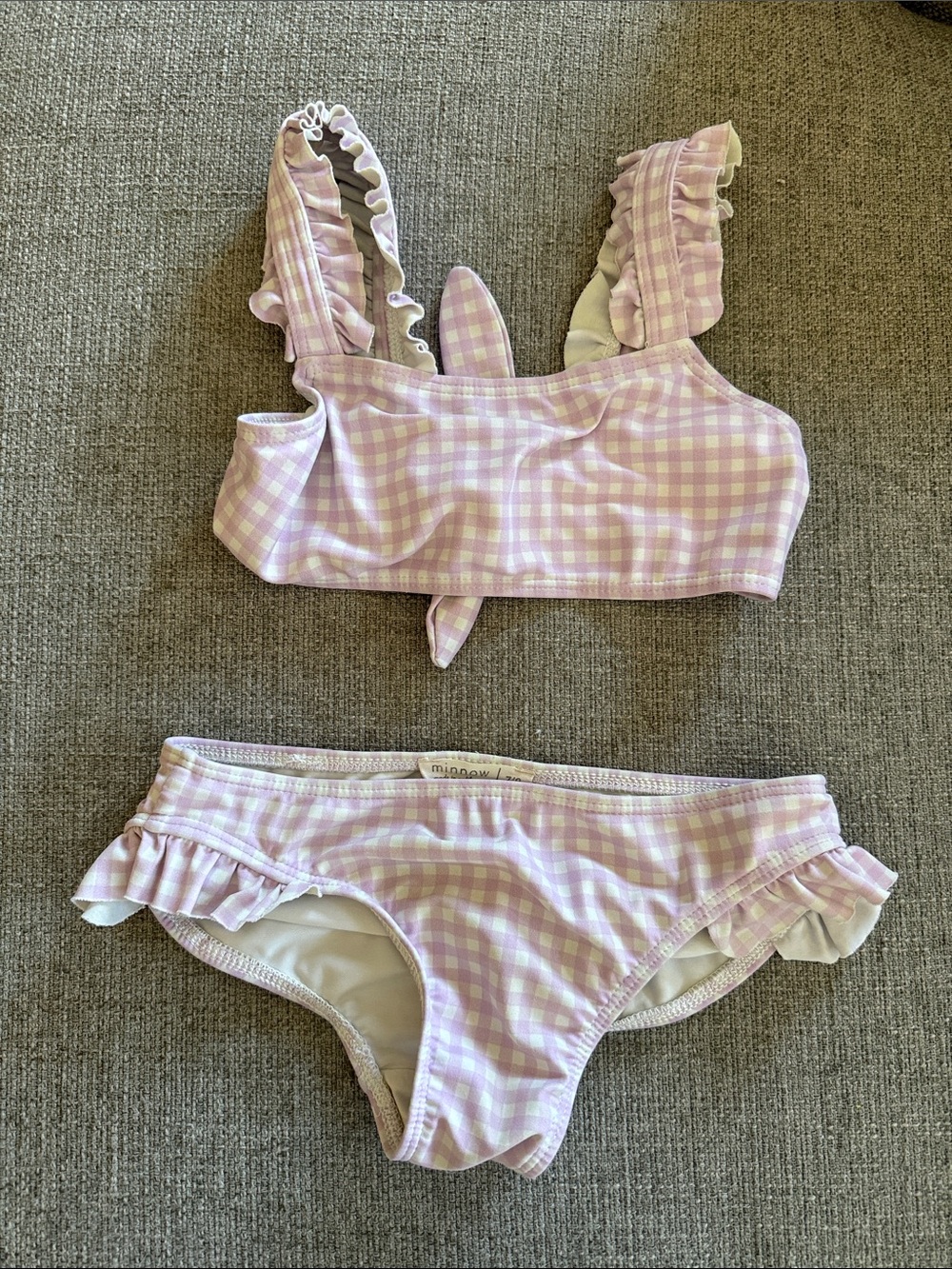 minnow Gingham Girls Bikini
